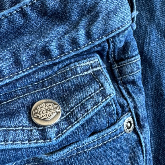 Women’s Harley Davidson Wide Leg Jeans Sz 12 - Picture 4 of 9